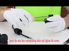 T Typ 5 Pin wasserdichte elektrische Steckverbinder Kabelanschlussdose IP68 5 Pins