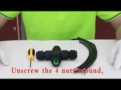 Männlich und weiblich DB 2w2 Lötbecher Koaxial Stromanschluss Wasserdicht IP 68