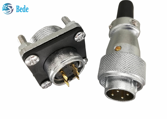 WS20 5 6 7 8 Pin Circular Connector With Square Flansch-und Schutzabdeckung 500V 10A