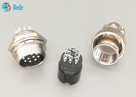 10 Pin Male/weibliches Verbindungsstück der Luftfahrt-Gx16 stellten Zink-Legierungs-Material-Schweißen ein