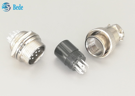 10 Pin Male/weibliches Verbindungsstück der Luftfahrt-Gx16 stellten Zink-Legierungs-Material-Schweißen ein