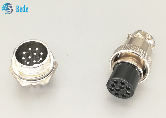 10 Pin Male/weibliches Verbindungsstück der Luftfahrt-Gx16 stellten Zink-Legierungs-Material-Schweißen ein