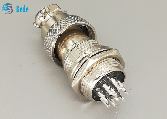 10 Pin Male/weibliches Verbindungsstück der Luftfahrt-Gx16 stellten Zink-Legierungs-Material-Schweißen ein