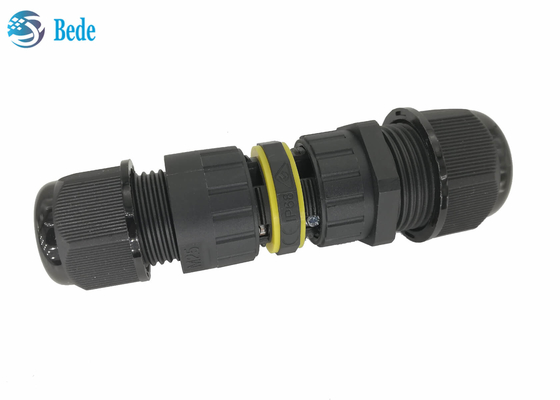 Widerstehen wasserdichte Kabel-Verbindungsstücke IP 68, die 3 Stifte 2~4 Drähte ausgeben, Hochspannungs- und hohem Strom