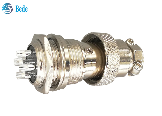 Gerader Gx16 4 Pin Connector Male And Female silberner überzogener Stecker RoHS-Luftfahrt-