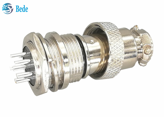 Männlicher und weiblicher Stecker Gx16 6 Pin Connector Straight Silver Plated