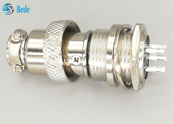 Männlicher und weiblicher Stecker Gx16 6 Pin Connector Straight Silver Plated
