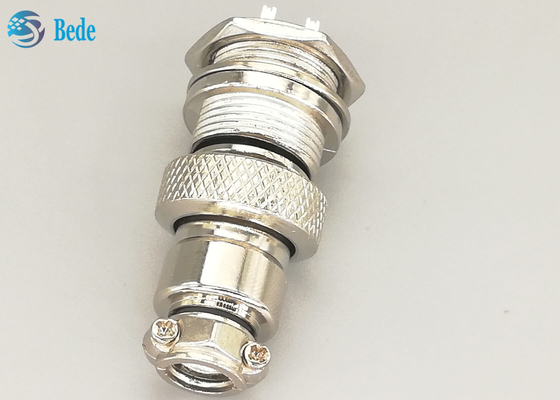 Männlicher und weiblicher Stecker Gx16 6 Pin Connector Straight Silver Plated