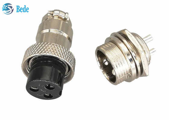 Kreis-Ausrüstungen Gx16 3 Pin Connector Plug And Socket 16MM Front Mounting