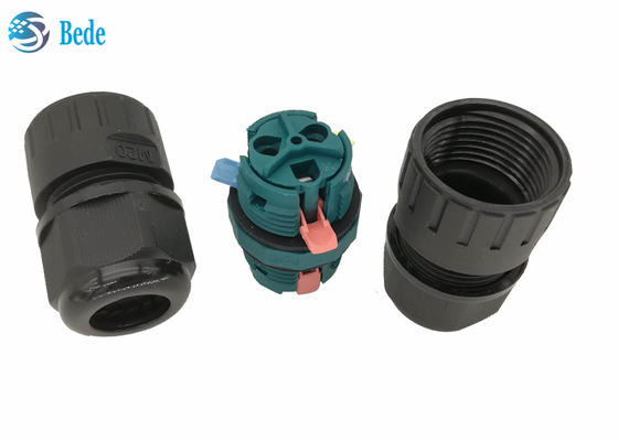 Schneller verdrahtender des Wasser-M20 wasserdichter Stift des Verbindungsstücks 2 des Kanals 450V 17.5A ip68 Beweis-Draht-des Verbindungsstück-3 der Stift2
