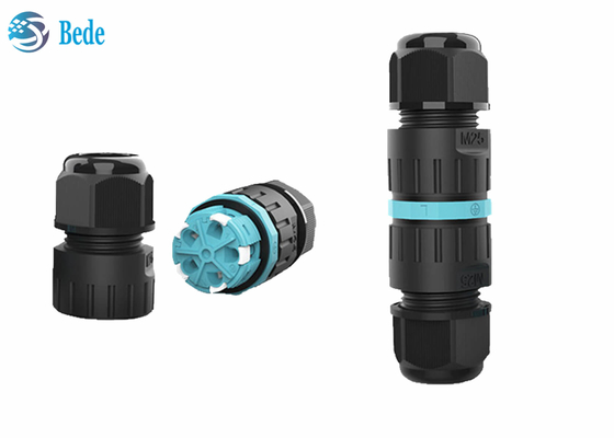 Schnelle verdrahtende Screwless wasserdichte Kabel-Verbindungsstücke 2 M25 3 4 5 Kanal 450V 40A der Stift2