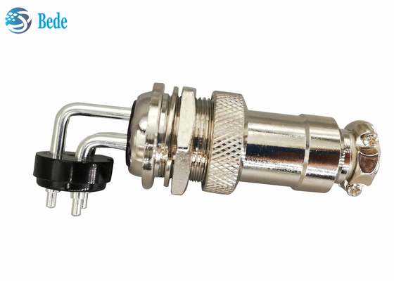 GX 20 2 3 4 Pin Aviation Connector Elbow Male und gerades weibliches Ausrüstungs-Platten-Berg-Verbindungsstück