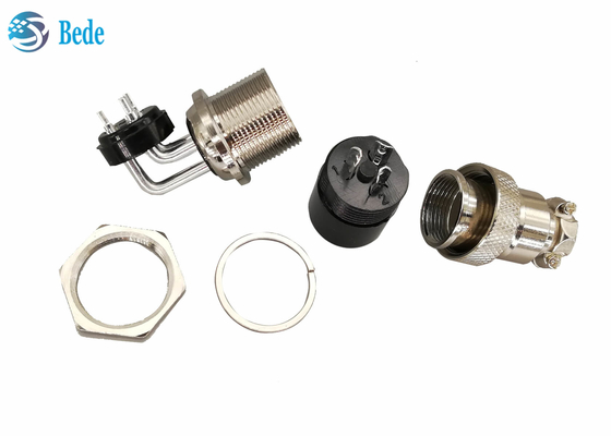 GX 20 2 3 4 Pin Aviation Connector Elbow Male und gerades weibliches Ausrüstungs-Platten-Berg-Verbindungsstück