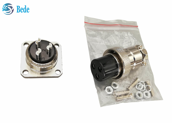 Stifte des Platten-Berg-Rundschreiben-9 - 2 Pin Aviation Connector GX20 mit quadratischem männlich-weiblichem Satz des Flansch-M19