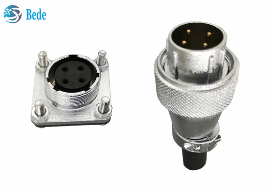 WS20 5 6 7 8 Pin Circular Connector With Square Flansch-und Schutzabdeckung 500V 10A