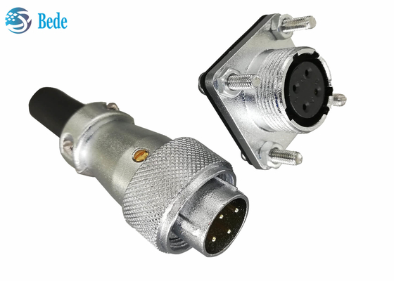 WS20 5 6 7 8 Pin Circular Connector With Square Flansch-und Schutzabdeckung 500V 10A
