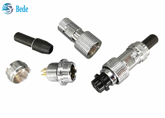 IP67 imprägniern Montage-Verbindungsstück-Stecker der Platten-GX12 einstellten weiblich und Mann 2~7pin 3A 200V