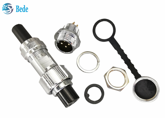 IP67 imprägniern Montage-Verbindungsstück-Stecker der Platten-GX12 einstellten weiblich und Mann 2~7pin 3A 200V