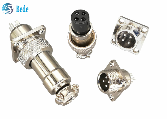 Rundsteckverbinder 16 Millimeter-M16 mit quadratischem Flansch 2~10 Pin 200V