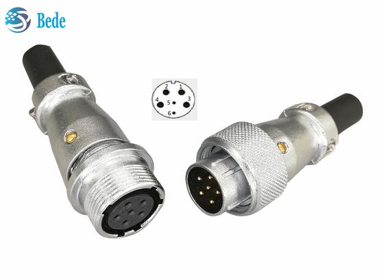 Kabel-Luftfahrt WS20 6 Pin Circular Connectors Cable To, die Verbindungsstücke ankoppelt