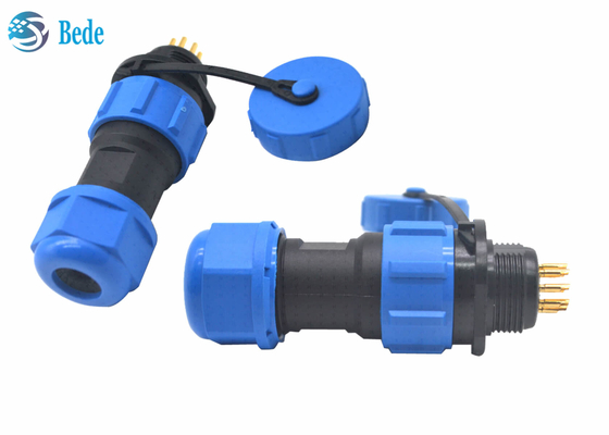 Kabel-Verbindungsstück-Platten-Montage-Verbindungsstück 2 M13 PA66 wasserdichtes Pin 3 4 5 6 7 9