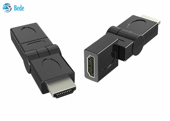 Gold überzog HDMI, das zu weiblichem Schwenker-Adapter 90 180 270 360 drehbare Grad männlich ist