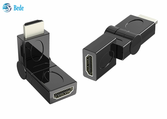 Gold überzog HDMI, das zu weiblichem Schwenker-Adapter 90 180 270 360 drehbare Grad männlich ist