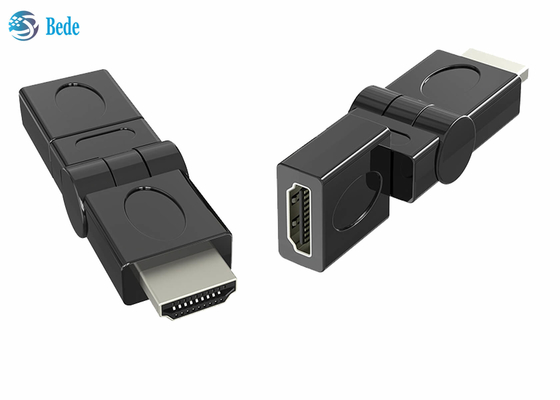Gold überzog HDMI, das zu weiblichem Schwenker-Adapter 90 180 270 360 drehbare Grad männlich ist