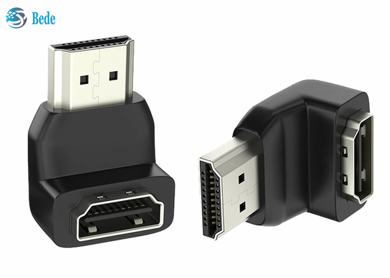 HDMI-Koppler-rechtwinkliger Adapter 90 Grad-Mann zur Frau für HDTV-Laptop PS4 PS5 Xbox