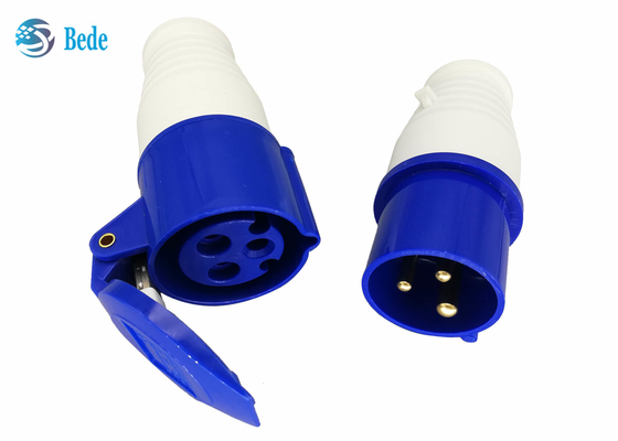 Koppler-Art des einphasig-industrielle Stecker-und Sockel-P+N+E blaue der Farbe220-250v 16A