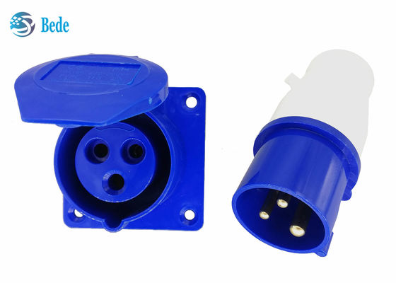 3 Stifte industrielle Stecker und Sockel-Ausrüstungs-Platte brachten Art wasserdichtes IP44 220-250V 16A an