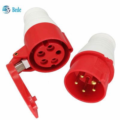 5 Stifte industrielles Stecker u. Sockel-Wirtschaftsmacht-Verbindungsstück IP44 AC380-415V 16A