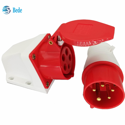 Commando-Stecker und -Buchse, IEC 60309, 380–415 V, 16 A, Wandmontagetyp