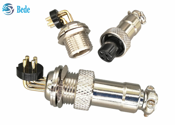 Rechtwinkliges Gx12 3 Pin Connector PWB, das die 90 Grad-Stifte 3A 200V lötet