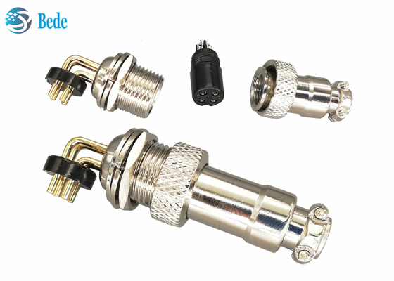 Rechtwinkliges Gx12 3 Pin Connector PWB, das die 90 Grad-Stifte 3A 200V lötet