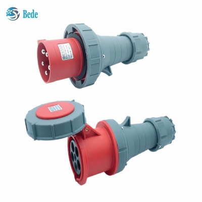 Industrielle Stifte industrielles Couplor IP67 AC380-415V des Stecker-3P+N+E u. des Sockels 5 63 und 125 Ampere