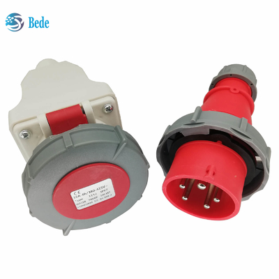Industrieller Stecker 3P+N+E und Sockel IP67 AC220-415V 16 und 32 Ampere-Wand, die Art anbringt