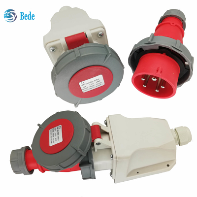 Industrieller Stecker 3P+N+E und Sockel IP67 AC220-415V 16 und 32 Ampere-Wand, die Art anbringt