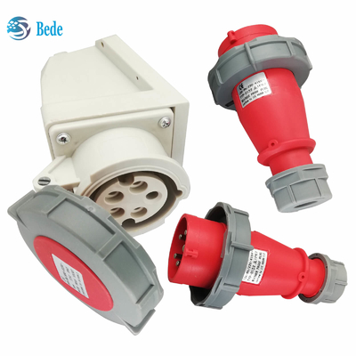 Industrieller Stecker 3P+N+E und Sockel IP67 AC220-415V 16 und 32 Ampere-Wand, die Art anbringt