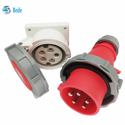Wasserdichte industrielle Sockel 5Pins Montage-Art 3P+N+E-des Stecker-IP67 Platten-16Amp und 32Amp