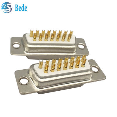 500V Spannungsbewertung Db 15 männlicher Stecker, D Sub 15 Pin männlicher Stecker mit Bordschlössern