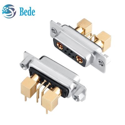 7W2 Koaxial-D-Sub-Rechtswinkel/Gerechte Pins Hochstrom-Anschlusskombination DB