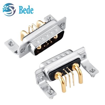 7W2 Koaxial-D-Sub-Rechtswinkel/Gerechte Pins Hochstrom-Anschlusskombination DB
