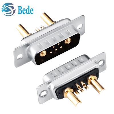 7W2 Koaxial-D-Sub-Rechtswinkel/Gerechte Pins Hochstrom-Anschlusskombination DB