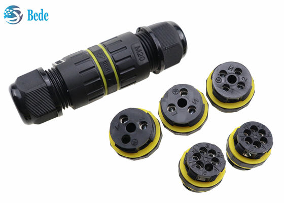 IP68 M20 2-polige wasserdichte Drahtverbinder 3 4 5 6 Pins 2 Pole für den Außen- und Unterwassereinsatz