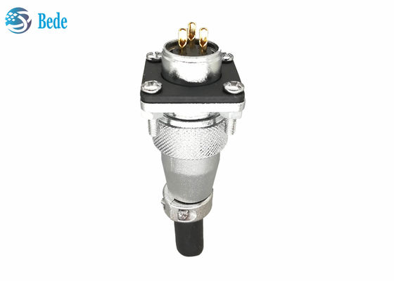 Quadratischer Flansch und Staubschutz WS20 Rundsteckverbinder mit 2 3 4 Pin 500V 25A